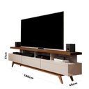 Ver imagem 3 de Rack para Tv até 72 Polegadas 180cm Pés em Madeira Maciça Vivare