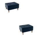 Ver imagem 1 de Kit 2 Puff Decorativo Piva Suede Azul Marinho