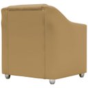 Ver imagem 2 de Kit Namoradeira + 4 Poltronas Decorativas para Sala Mila Suede Cores Pé de Plastico Cromado