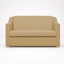 Ver imagem 4 de Kit Namoradeira + 4 Poltronas Decorativas para Sala Mila Suede Cores Pé de Plastico Cromado