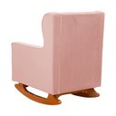 Ver imagem 5 de Poltrona de Amamentação Canoa Balanço com Puff Liz Veludo Rosa - Loja Sheep