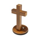 Ver imagem 2 de Crucifixo Cruz sem o Cristo Jesus Ressuscitado Mesa 13 Cm