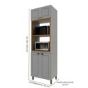 Ver imagem 2 de Kit 2 Fornos de 0,70 Cm com Moldura 100% Mdf Titânio Fosco Amoudi
