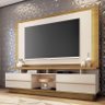 Estante Home Theater Premium para TV até 70" Carvalho Intense/Off White - PR Móveis - 2