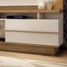 Estante Home Theater Premium para TV até 70" Carvalho Intense/Off White - PR Móveis - 4