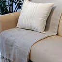 Ver imagem 7 de Manta Decorativa Sofá Grande Algodão Cinza Cru 240 x 400 (Super King)