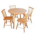 Ver imagem 7 de Jogo de Jantar Colonial Brisa Mesa 90 Cm + 04 Cadeiras Mel Rustico