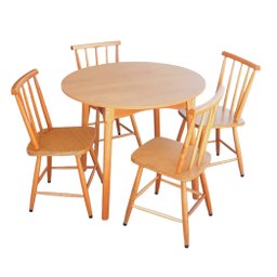 Jogo de Jantar Colonial Brisa Mesa 90 Cm + 04 Cadeiras Mel Rustico - 15
