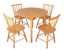 Ver imagem 4 de Jogo de Jantar Colonial Brisa Mesa 90 Cm + 04 Cadeiras Mel Rustico