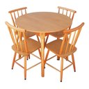 Ver mais imagens de Jogo de Jantar Colonial Brisa Mesa 90 Cm + 04 Cadeiras Mel Rustico