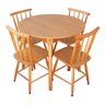 Jogo de Jantar Colonial Brisa Mesa 90 Cm + 04 Cadeiras Mel Rustico - 1