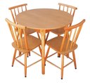 Ver mais imagens de Jogo de Jantar Colonial Brisa Mesa 90 Cm + 04 Cadeiras Mel Rustico