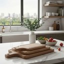 Ver imagem 5 de Kit 6 Tábuas de Corte de Madeira Presente Churrasco Festas:marrom