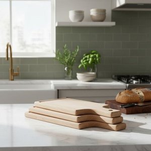 Kit 6 Tábuas de Corte de Madeira Presente Churrasco Festas:marrom