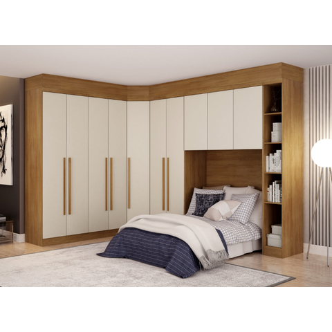 Modulado Casal 5 Peças 100%MDF Cumaru Fendi Novo Horizonte