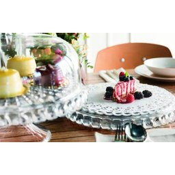 Prato para Bolo com Domo e Pedestal Small Bpa Free 30 Xh 27 Cm - Tiffany - Transparente - Guzzini - 4
