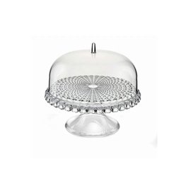 Prato para Bolo com Domo e Pedestal Small Bpa Free 30 Xh 27 Cm - Tiffany - Transparente - Guzzini - 1