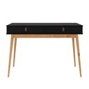 Ver imagem 4 de Mesa de Estudo para Quarto Office Madeira Preto Freijó Wanda Idimex