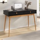 Ver imagem 2 de Mesa de Estudo para Quarto Office Madeira Preto Freijó Wanda Idimex