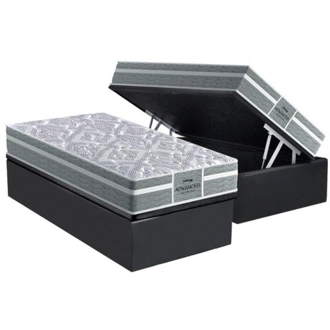 Cama Box Baú Solteiro: Colchão Ortopédico Probel D28 / Ep Firmepedic Prodormir Advanced Tech1000