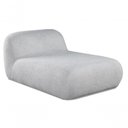 Ver imagem 1 de Chaise Long Estofada Tecido Bucle Cinza 1,20x1,65 Kumura