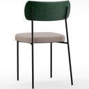 Ver imagem 4 de Kit 04 Cadeiras Sala de Jantar L02 Verde Musgo Bege