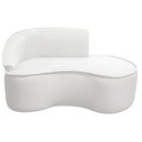 Ver imagem 3 de Kit Divã Recamier Orgânico Marrocos 150cm Lado Direito e 2 Poltronas Amore Bouclé Branco