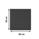 Ver imagem 5 de Kit 10 Placas Decorativas 3D Tijolinho Preto 50x50 cm