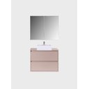 Ver imagem 4 de Gabinete para Banheiro com Cuba e Armario 80cm Mdf Rosa Dubai - On Móveis