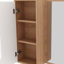 Ver imagem 5 de Espelheira para Banheiro 60 Cm 1 Porta Bn3648 Amendoa Branco Tecno Mobili