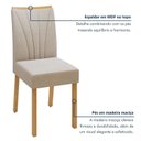 Ver mais imagens de Conjunto Sala de Jantar 4 Lugares Retangular Tampo MDF Mesa Tessera e Cadeiras Pés Madeira Jade