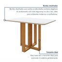 Ver imagem 6 de Conjunto Sala de Jantar 4 Lugares Retangular Tampo MDF Mesa Bold com Cadeiras Pés Madeira Jade Bege Amêndoa Clean/ Off White/Naturale Creme