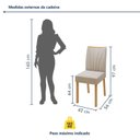 Ver imagem 4 de Conjunto Sala de Jantar 4 Lugares Retangular Tampo MDF Mesa Bold com Cadeiras Pés Madeira Jade