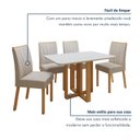 Ver imagem 7 de Conjunto Sala de Jantar 4 Lugares Retangular Tampo MDF Mesa Bold com Cadeiras Pés Madeira Jade