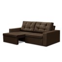 Ver imagem 2 de Sofá Retrátil 2 Lugares 1,80m Liz Suede Marrom Adonai Estofados