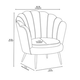 Poltrona Decorativa Flor Reforçada Amamentação Tecido Veludo Cor:bege - 4