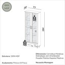 Ver imagem 3 de Armário para Escritório 2 Portas 100% MDF Branco/Off White