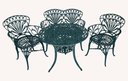 Ver imagem 3 de Banco para Jardim Namoradeira Primavera 2 Lugares Alumínio Fundido Verde