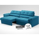 Ver imagem 5 de Sofá com Carregador Usb e Molas no Assento Retrátil Reclinável Mimo 2,30m Velosuede Royal - Netsofas
