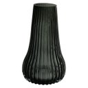 Ver imagem 1 de Vaso Decorativo de Vidro Fumê 28x17x17cm Enfeite Sala Mesa Estante Aparador