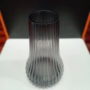 Ver imagem 6 de Vaso Decorativo de Vidro Fumê 28x17x17cm Enfeite Sala Mesa Estante Aparador