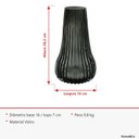 Ver mais imagens de Vaso Decorativo de Vidro Fumê 28x17x17cm Enfeite Sala Mesa Estante Aparador