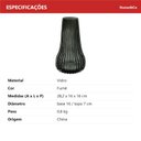 Ver imagem 7 de Vaso Decorativo de Vidro Fumê 28x17x17cm Enfeite Sala Mesa Estante Aparador