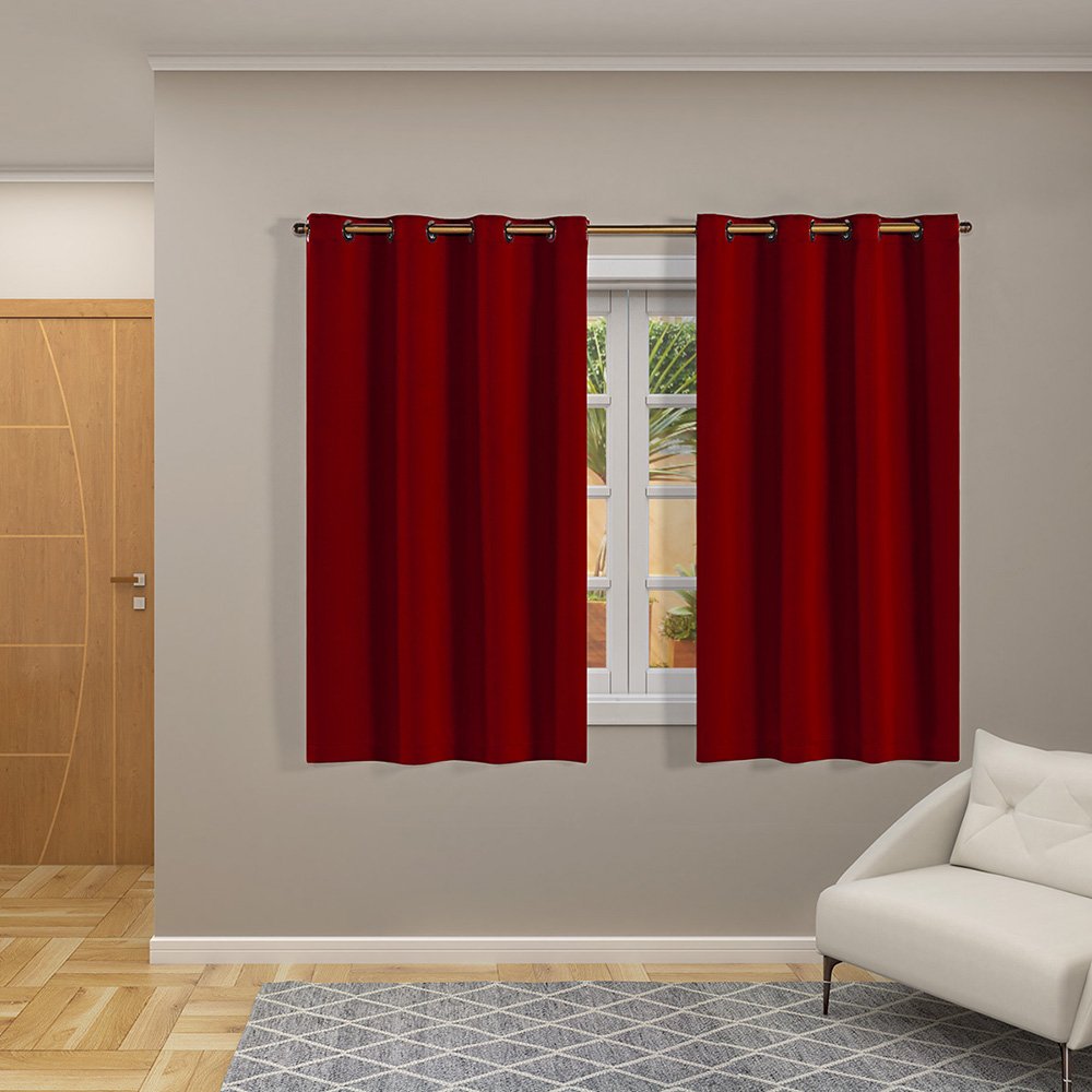 Cortina Blackout em Tecido Class 2,80 m x 1,60 m - Vermelho - 2