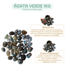 Pedra Ágata Verde 2 a 4 Cm Rolada 1kg Natural - 4