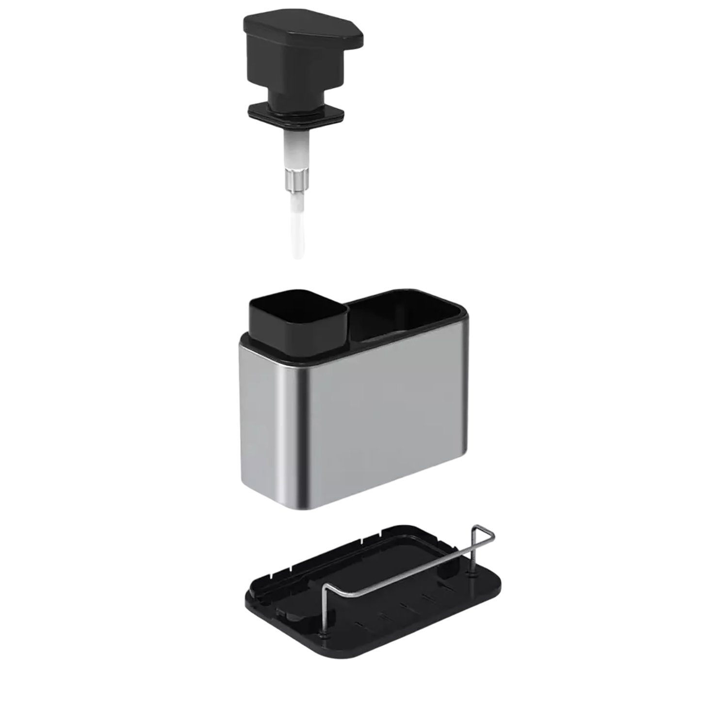 Porta Detergente Dispenser Sabão Liquido Esponja Bucha - 5