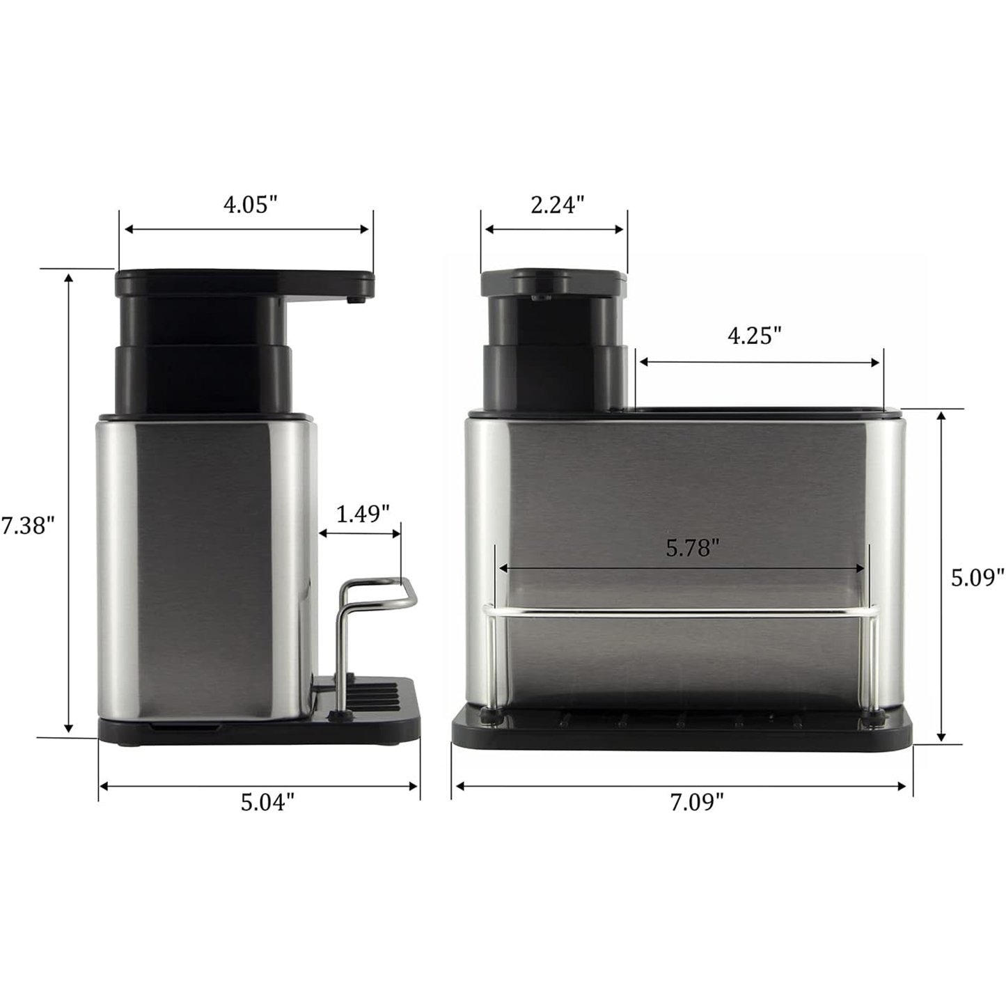 Porta Detergente Dispenser Sabão Liquido Esponja Bucha - 6
