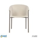 Ver imagem 3 de Kit 2 Cadeiras Alessia em Pp Preto em Tecido Cinza ou Pp Areia em Tecido Off White - Rivatti