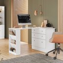 Ver imagem 1 de Cômoda com Mesa Giratória Gamer Branco Qmovi