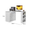 Cômoda com Mesa Giratória Gamer Branco Qmovi - 2
